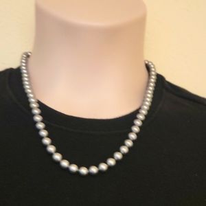 Grey Lab Created Pearl Necklace